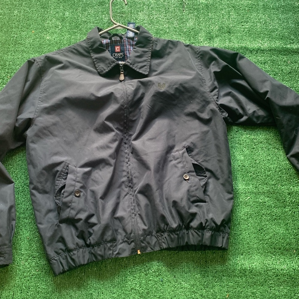 navy blue chaps jacket